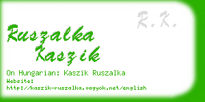 ruszalka kaszik business card